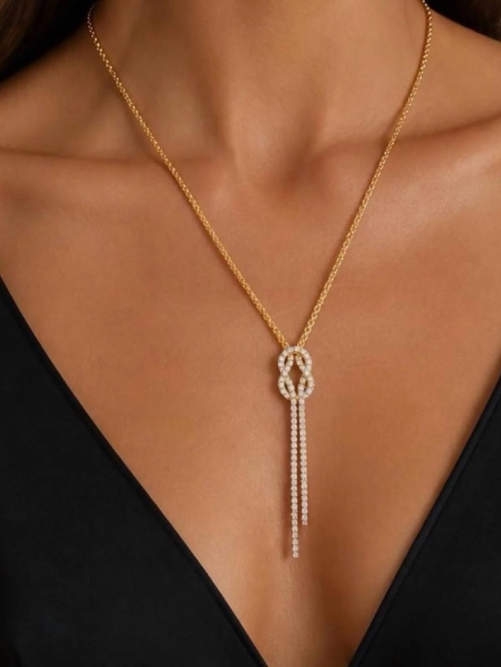 NIB Diamonique Italia Popcorn Chain Scarf Necklace Silver 925 w/ 18K Gold Plated